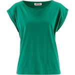 Shirt z krótkim rękawem bonprix zielony bawełniane