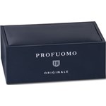 Eleganckie spinki do mankietów z masą perłową czarny Profuomo EleganckiPan.com.pl