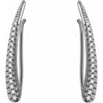 Eleganckie rodowane srebrne kolczyki nausznice cyrkonie srebro 925 K1172