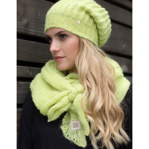 Szalik z dzianiny jasnozielony You By Tokarska S/M showroom.pl