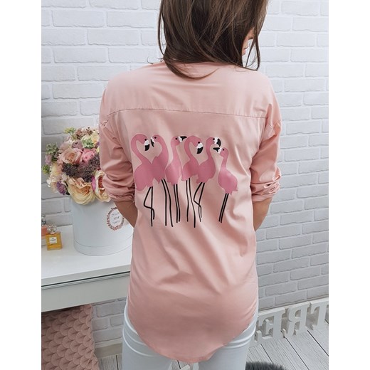 Koszula Flamingo Pink (dy0152) rozowy Dstreet uniwersalny DSTREET_WOMEN