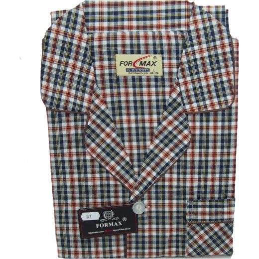 DUŻA PIŻAMA MĘSKA BAWEŁNA ROZPINANA-GUZIKI!5XL FP23 Formax 4XL Modameskado6xl