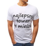 T-shirt męski z nadrukiem biały (rx2659) Dstreet XXL okazja