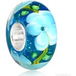 B412 Kwiaty charms koralik beads srebro 925