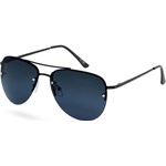 Całkowicie czarne okulary przeciwsłoneczne aviator Trendhim
