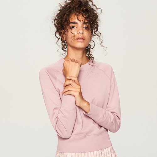 Reserved - Bluza z bawełny organicznej - Fioletowy