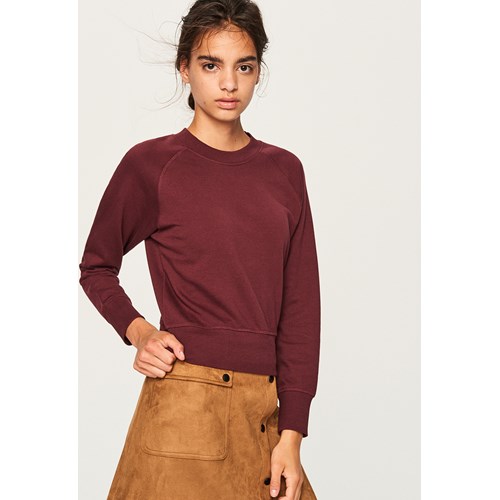 Reserved - Bluza z bawełny organicznej - Bordowy
