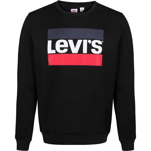 Levi's Levi's ® Bluza Crew Neck Czarna Bawełniana
