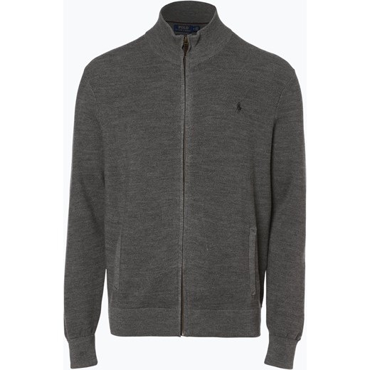 Polo Ralph Lauren - Kardigan męski z wełny merino, szary Polo Ralph Lauren M vangraaf