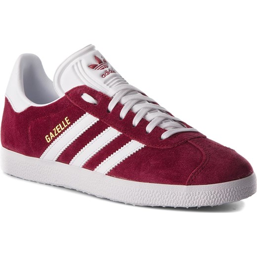 Trampki damskie Adidas gazelle bez wzorów ze skóry ekologicznej wiązane płaskie