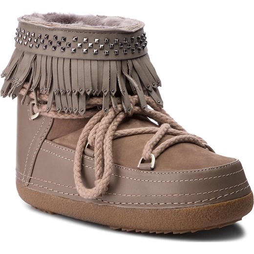 Buty INUIKII - Boot Fringes 70101-31 Taupe Inuikii 40 eobuwie.pl