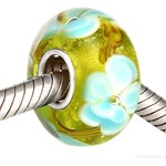 B427 Kwiaty charms koralik beads srebro 925