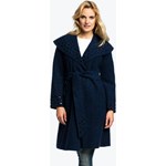 Granatowy płaszcz wełniany COAT