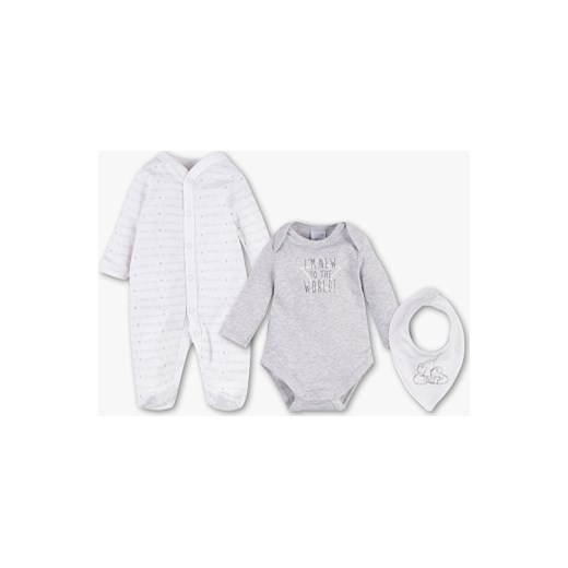 Odzież dla niemowląt szara Baby Club unisex w paski
