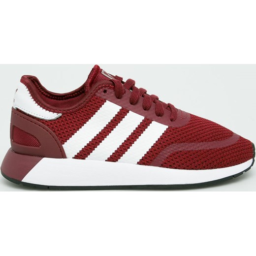 Buty sportowe damskie Adidas Originals ze skóry bez wzorów wiązane