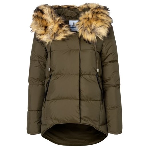 Kurtka damska zielona Feewear casual z kapturem