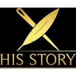 His Story szalik czerwony w abstrakcyjnym wzorze