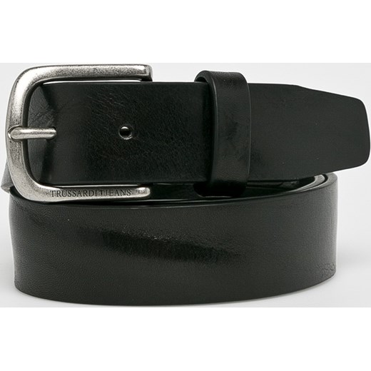 Pasek czarny Trussardi Jeans