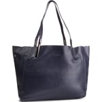 Shopper bag Kazar casual na ramię niebieska matowa