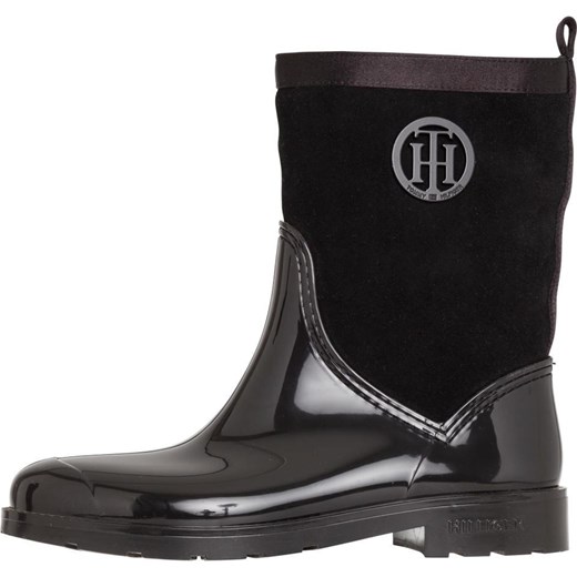 Kalosze damskie Tommy Hilfiger casual bez zapięcia z niską cholewką