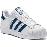 Trampki dziecięce Adidas sznurowane białe z tworzywa sztucznego bez wzorów