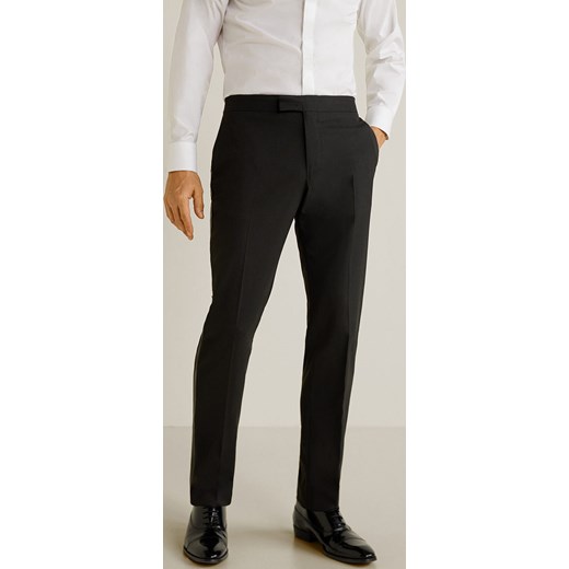 Spodnie męskie Mango Man z wiskozy eleganckie