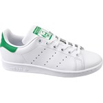 Trampki dziecięce białe Adidas z aplikacją skórzane sznurowane