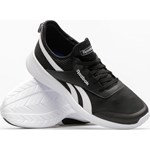 Buty sportowe damskie Reebok bez wzorów czarne wiązane płaskie