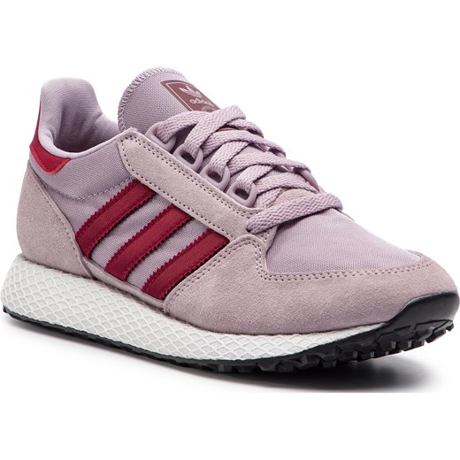 Adidas buty sportowe damskie skórzane na płaskiej podeszwie