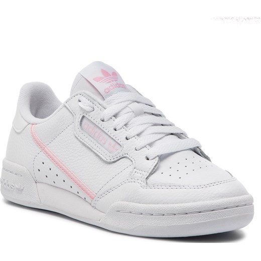 Buty sportowe damskie Adidas do fitnessu sznurowane skórzane bez wzorów płaskie