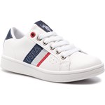 Trampki dziecięce U.S Polo Assn. z napisami białe wiązane