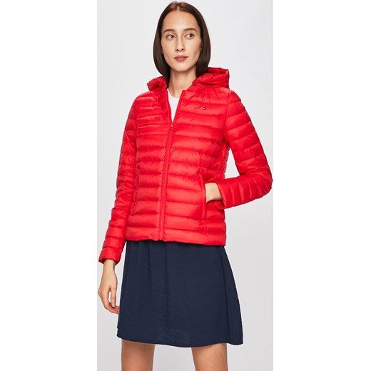 Kurtka damska Tommy Hilfiger krótka casual czerwona gładka