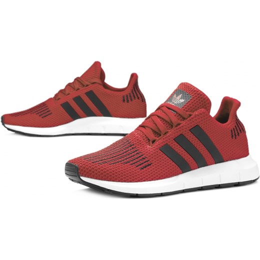 Buty sportowe damskie Adidas płaskie bez wzorów sznurowane