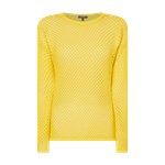 Sweter damski Montego z okrągłym dekoltem casual bez wzorów z bawełny