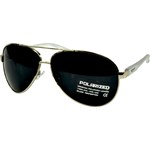 Okulary przeciwsłoneczne polaryzacyjne PILOTKI AVIATOR - srebrny \ czarny Jk Collection JK-Collection