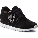 Sneakersy damskie Caprice czarne z tworzywa sztucznego
