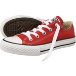 Czerwone trampki dziecięce Converse na wiosnę sznurowane