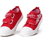 Czerwone dziewczęce trampki Bammbino - Obuwie Royalfashion.pl 34