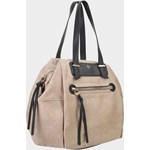 Femestage shopper bag beżowa duża bez dodatków elegancka na ramię