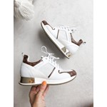 Sneakersy damskie Saway sportowe białe sznurowane na wiosnę na platformie