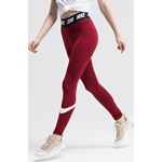 Leginsy sportowe czerwone Nike w nadruki