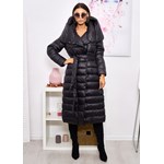 Victoria Długi Płaszcz Puch Premium Kolor Black S