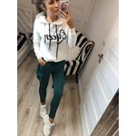 Bluza damska Hollywood Dream w stylu młodzieżowym biała krótka