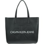Shopper bag Calvin Klein bez dodatków elegancka do ręki
