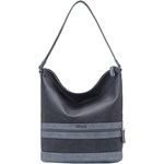 Shopper bag Tamaris elegancka na ramię niebieska duża