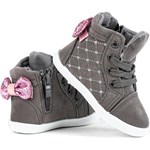 Szare dziecięce tenisówki z kokardką Fingi - Obuwie Royalfashion.pl 23