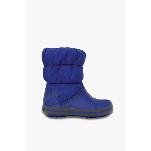 Śniegowce damskie Crocs z gumy granatowe na zimę casual bez zapięcia płaskie
