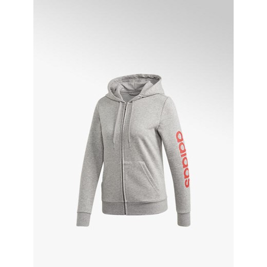 Szara bluza adidas z czerwonym logo L okazyjna cena Deichmann
