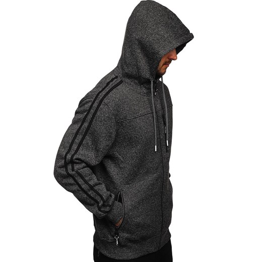 Bluza męska Denley z bawełny czarna jesienna