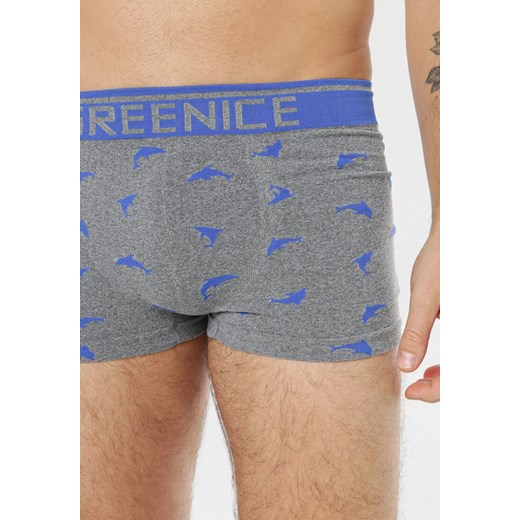 Szaro-Niebieskie Bokserki Shemare XL/XXL Born2be Odzież